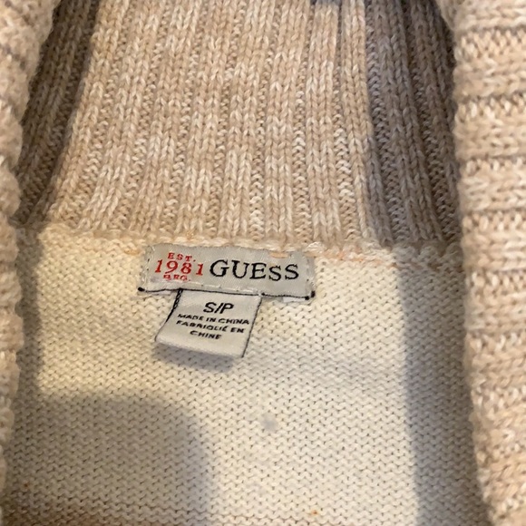 Cream and white striped sweater. - Picture 3 of 4